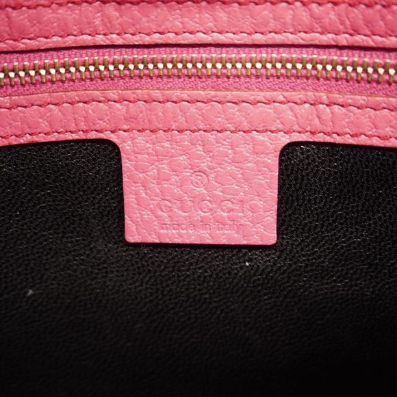 Gucci New Jackie handbag 137335 pink leather with champagne gold hardware pre-ow - Picture 5 of 10